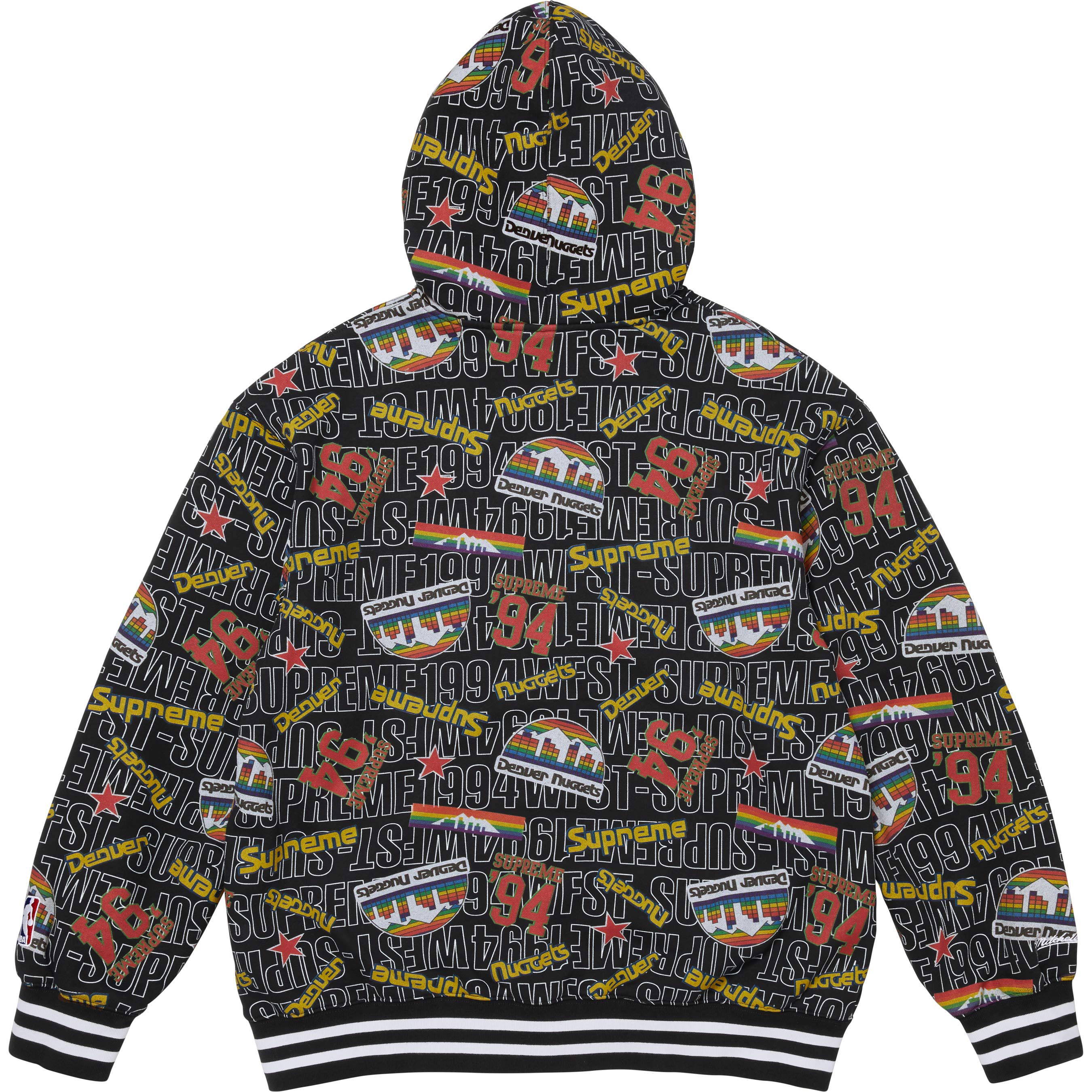 Supreme®/Mitchell & Ness® Teams Zip Up Hooded Sweatshirt view 8